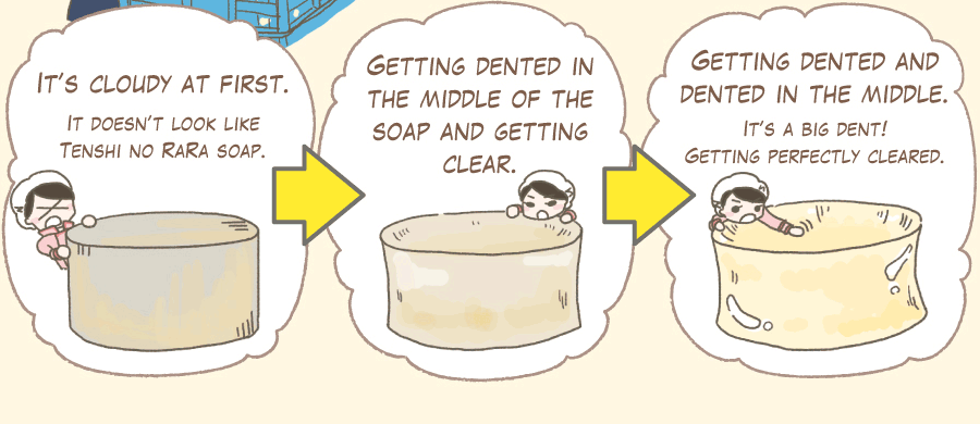 Let me introduce the soap gradually
aging and changing♪