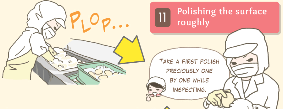 Take a first polish preciously one by one while inspecting. Squeaky