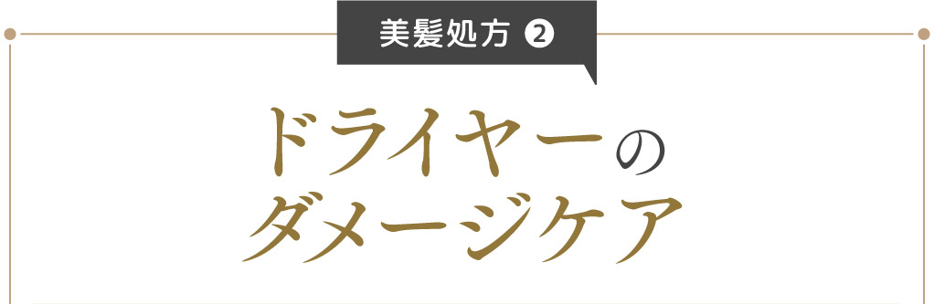 美髪処方 2 ドライヤーのダメージケア