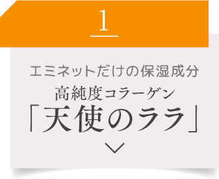 1 エミネットだけの保湿成分 高純度コラーゲン 「天使のララ」