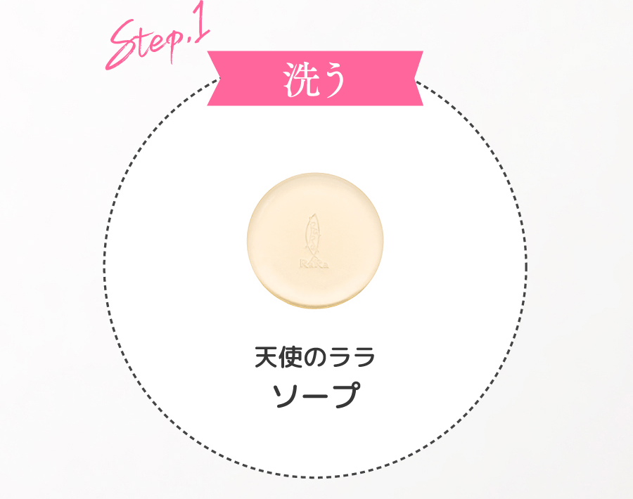 Step1 洗う　天使のララ　ソープ