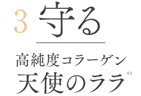 3 守る 高純度コラーゲン 天使のララ※3