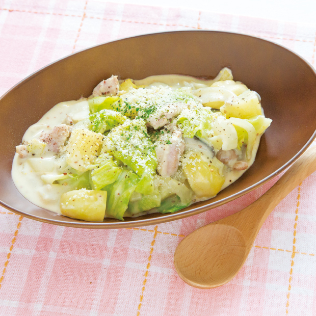 天使のララとカンタンおいしいレシピ 春野菜のクリーム煮