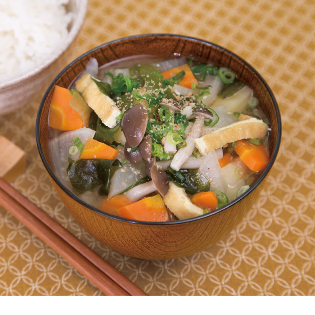 天使のララとカンタンおいしいレシピ 具だくさんごま味噌汁