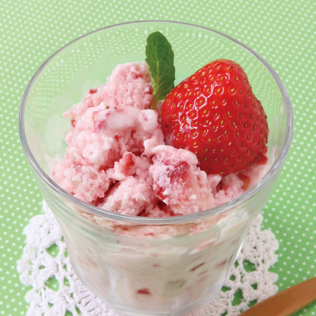 天使のララとカンタンおいしいレシピ いちごフローズンアイス