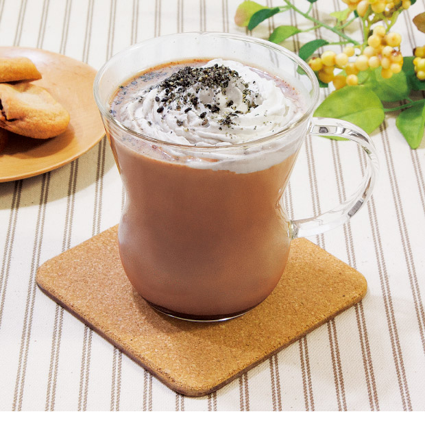 天使のララとカンタンおいしいレシピ ホッと黒ごまココア