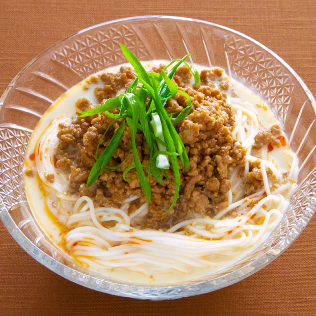 冷やし豆乳担々そうめん