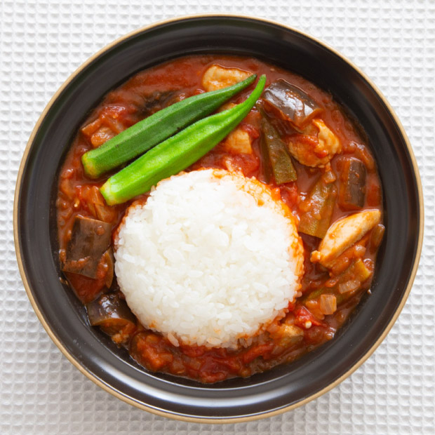 天使のララとカンタンおいしいレシピ オクラトマトシチュー