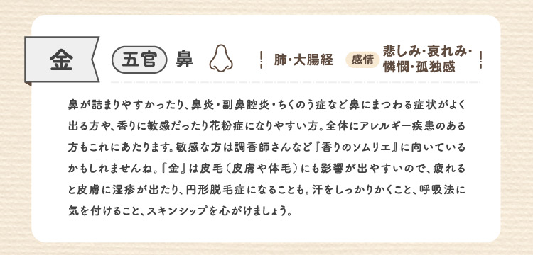 金 五官 鼻