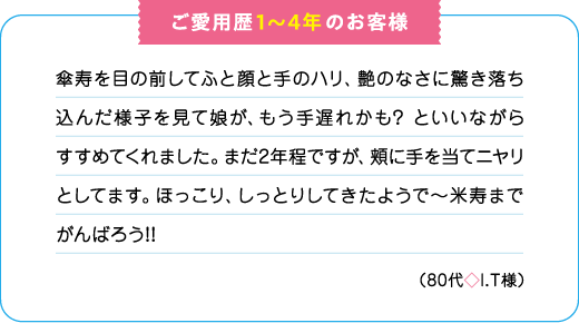 ご愛用歴1～4年のお客様