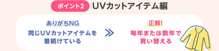 ポイント2UVカットアイテム編