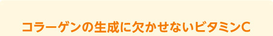 コラーゲンの生成に欠かせないビタミンC