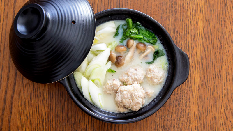 豚つくねの豆乳鍋