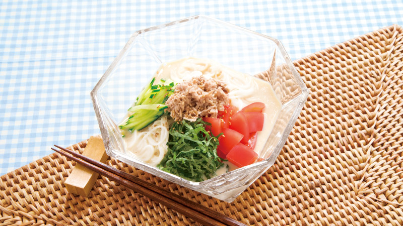 栄養丸ごと♪ 豆乳スープそうめん